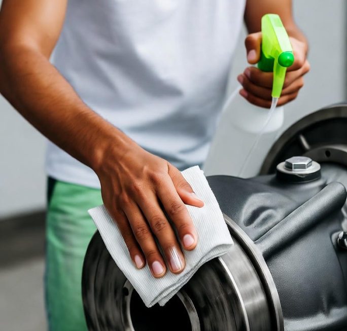 cleaning greasy engine parts